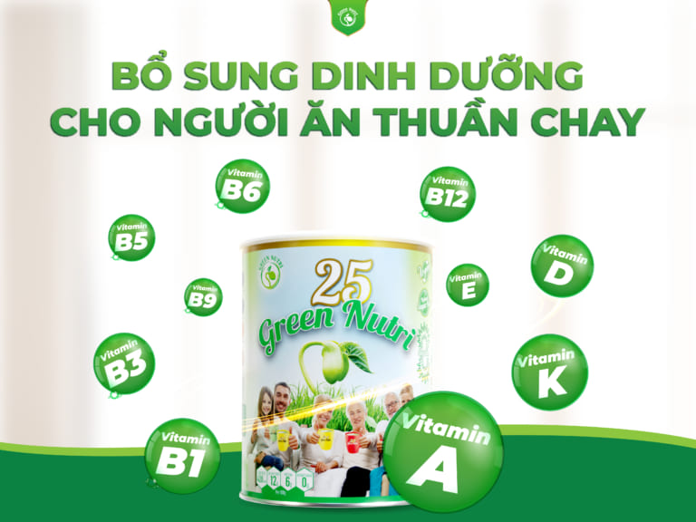 Sữa hạt ngũ cốc 25 Green Nutri cung cấp dinh dưỡng cho người ăn chay.